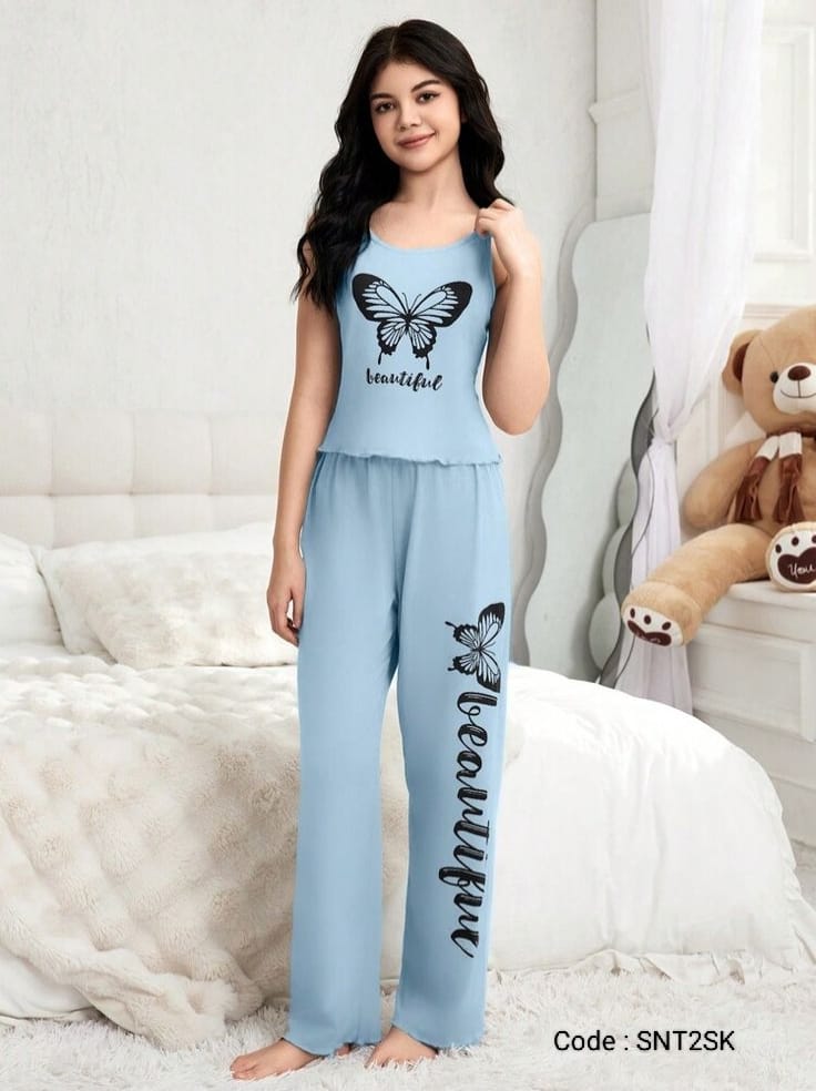 Premium Women's Summer Comfortable Long Night Dress Set