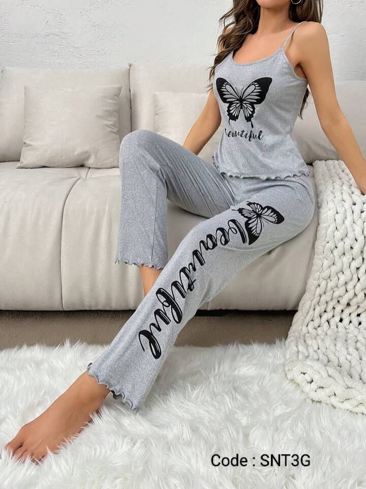 Premium Women's Summer Comfortable Long Night Dress Set