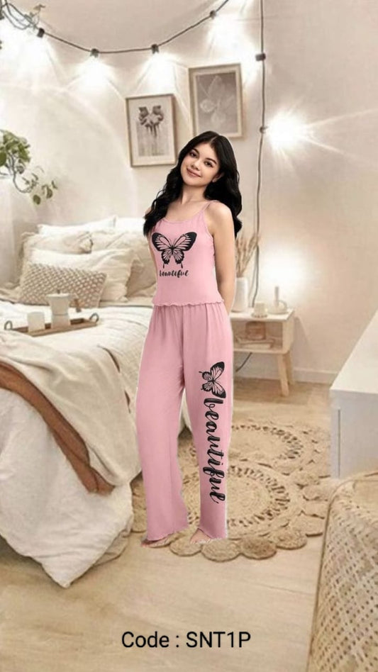 Premium Women's Summer Comfortable Long Night Dress Set
